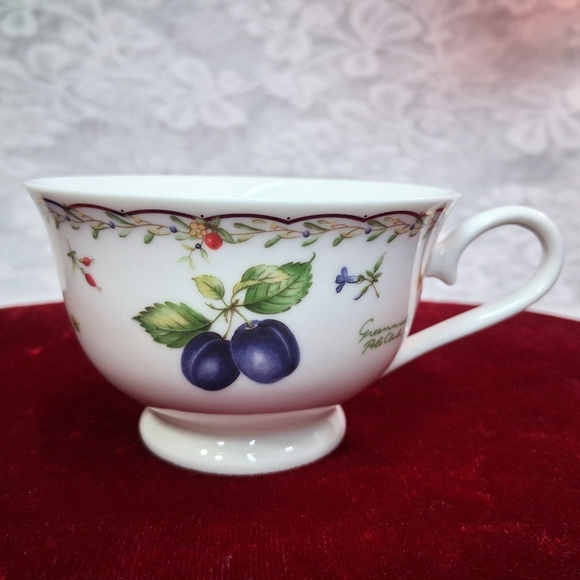 Vintage Greenwich Polo Club Teacup And Saucer Set 1999 Fruits Pattern Rare Japan - Picture 10 of 17